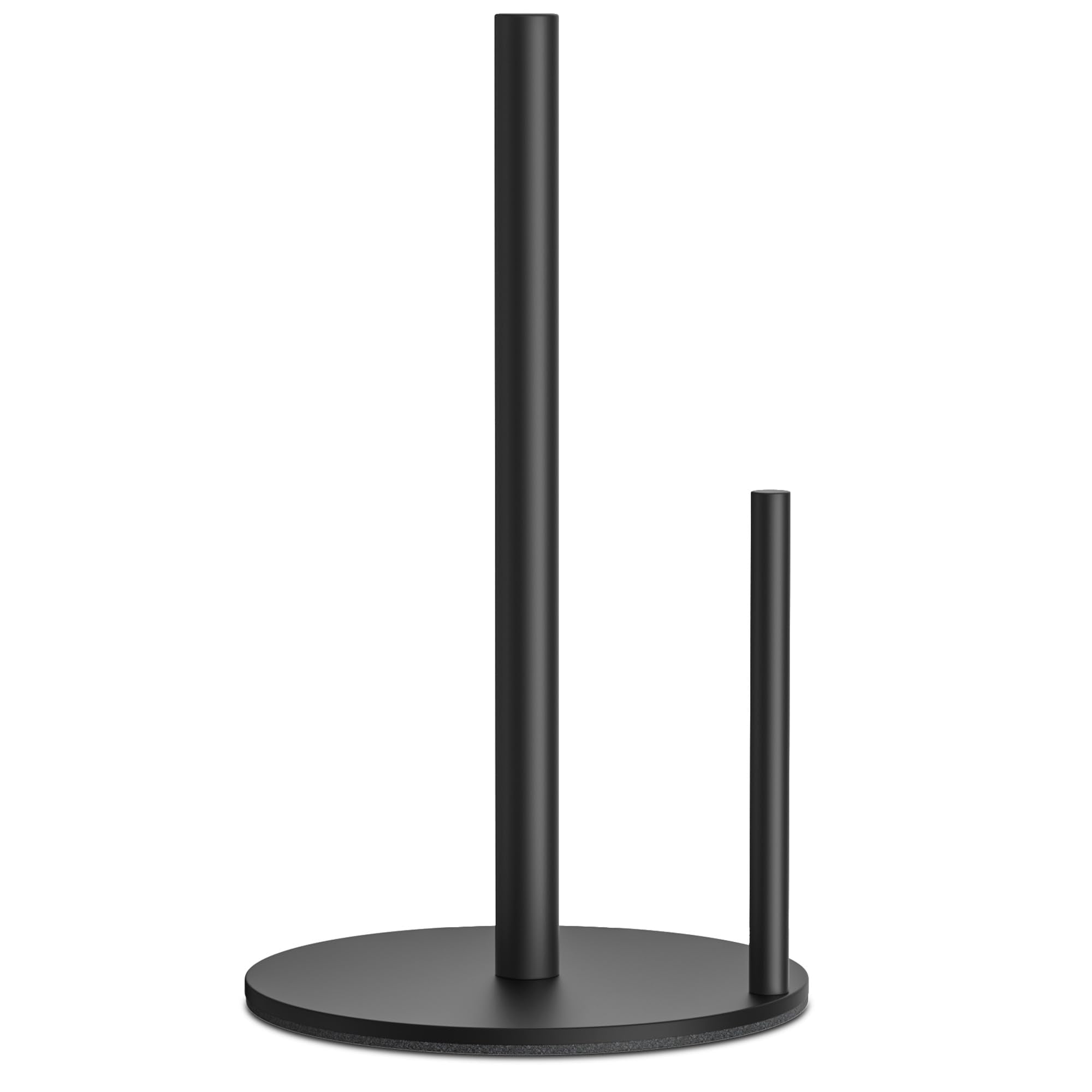 Josmimic portarrollos papel cocina negro mate con base estable para cocinas