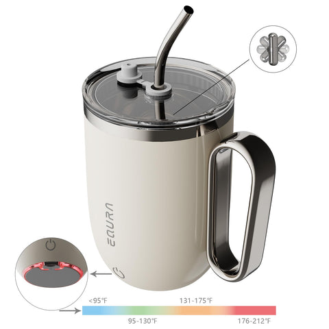 Taza JOTER LIBEAR con mezcla magnetica rapida para bebidas espesas en casa o trabajo.