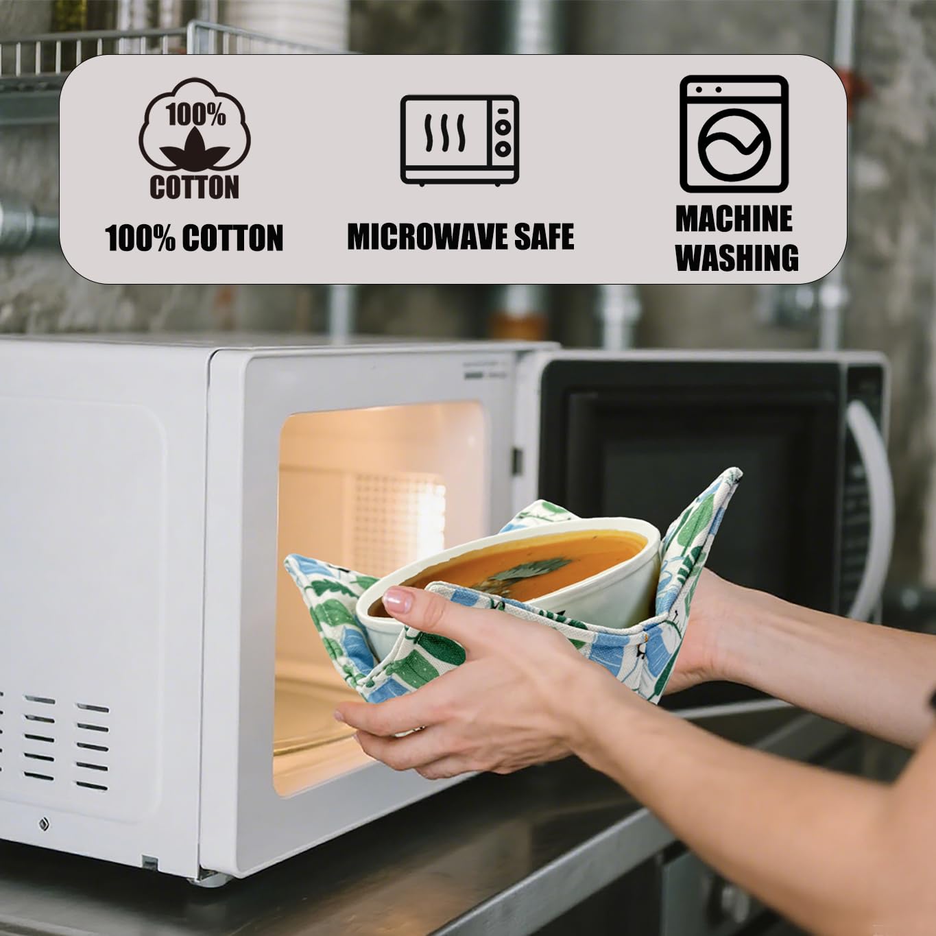 Funda para cuenco JounLoin, lavable a máquina, práctica y resistente.
