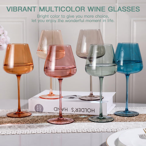 Copa verde JOVGANK elegante, apta para varios tipos de vino y decoración.