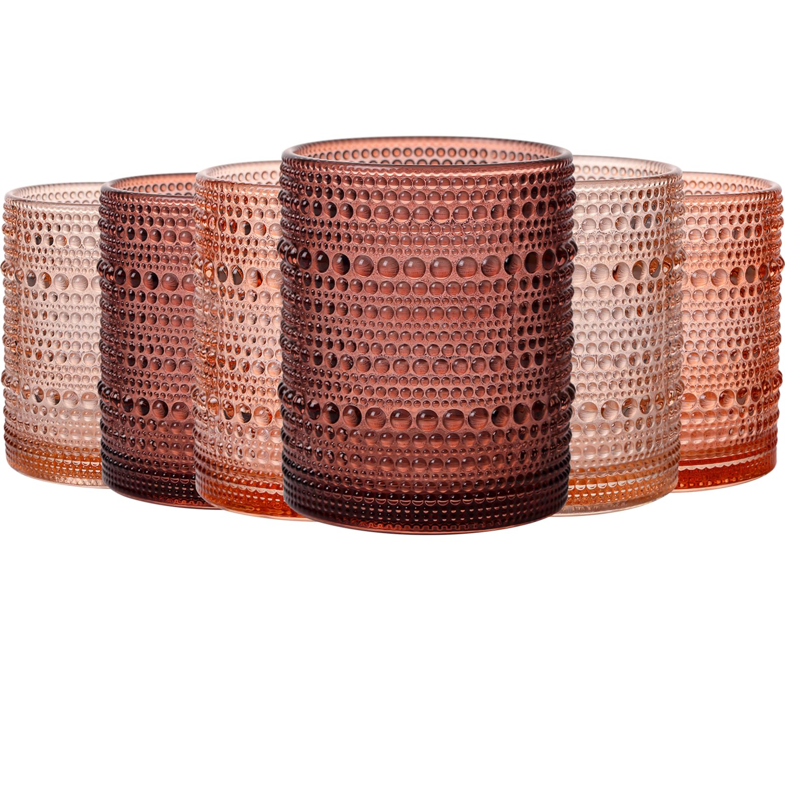 Vaso JOVGANK Venus Vintage Hobnail de 12oz con textura beaded para agua