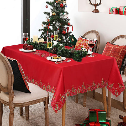 Mantel Jovialix preparado para cenas navideñas y reuniones.