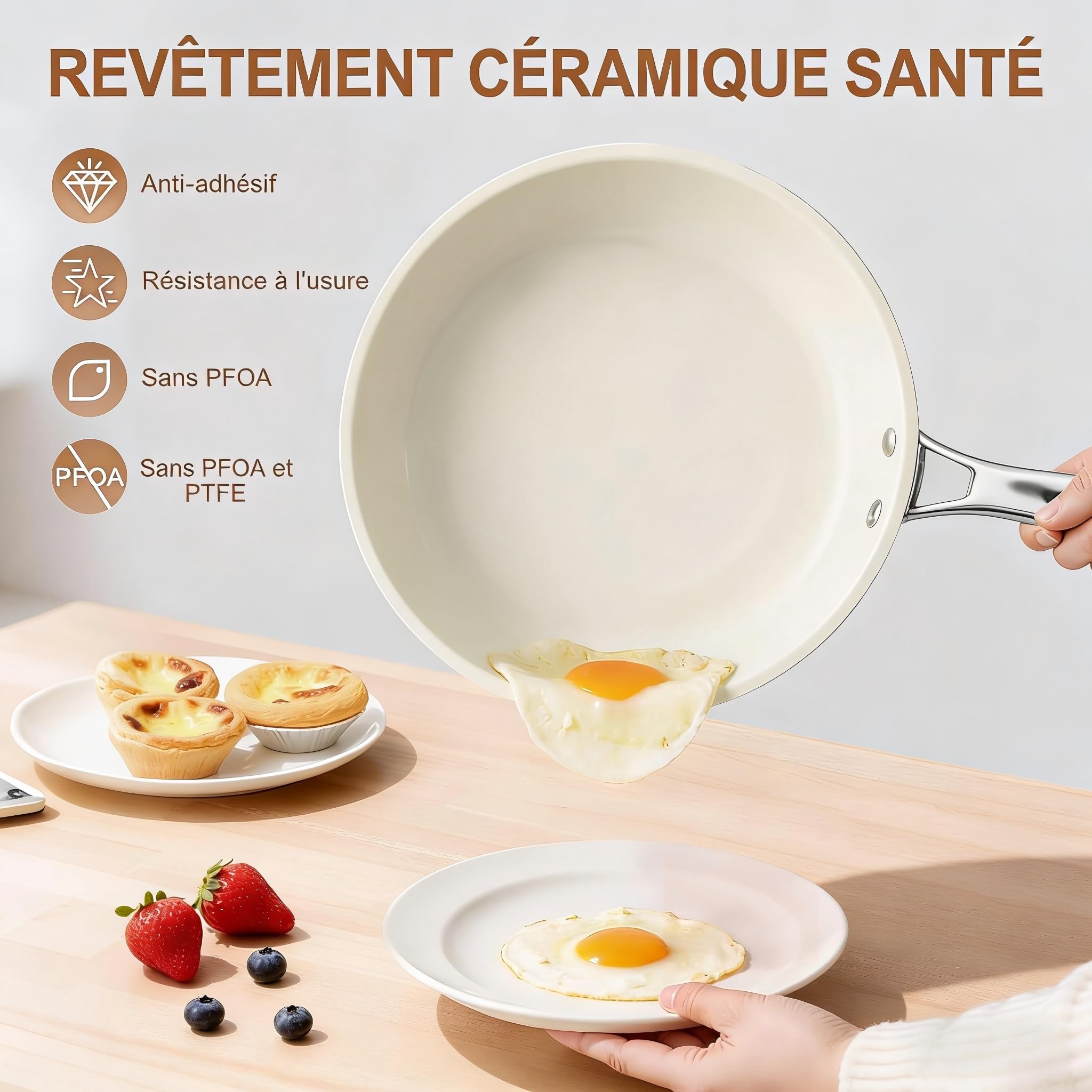 Jovire cocina induccion compatibilidad sartén versátil para todas las cocinas