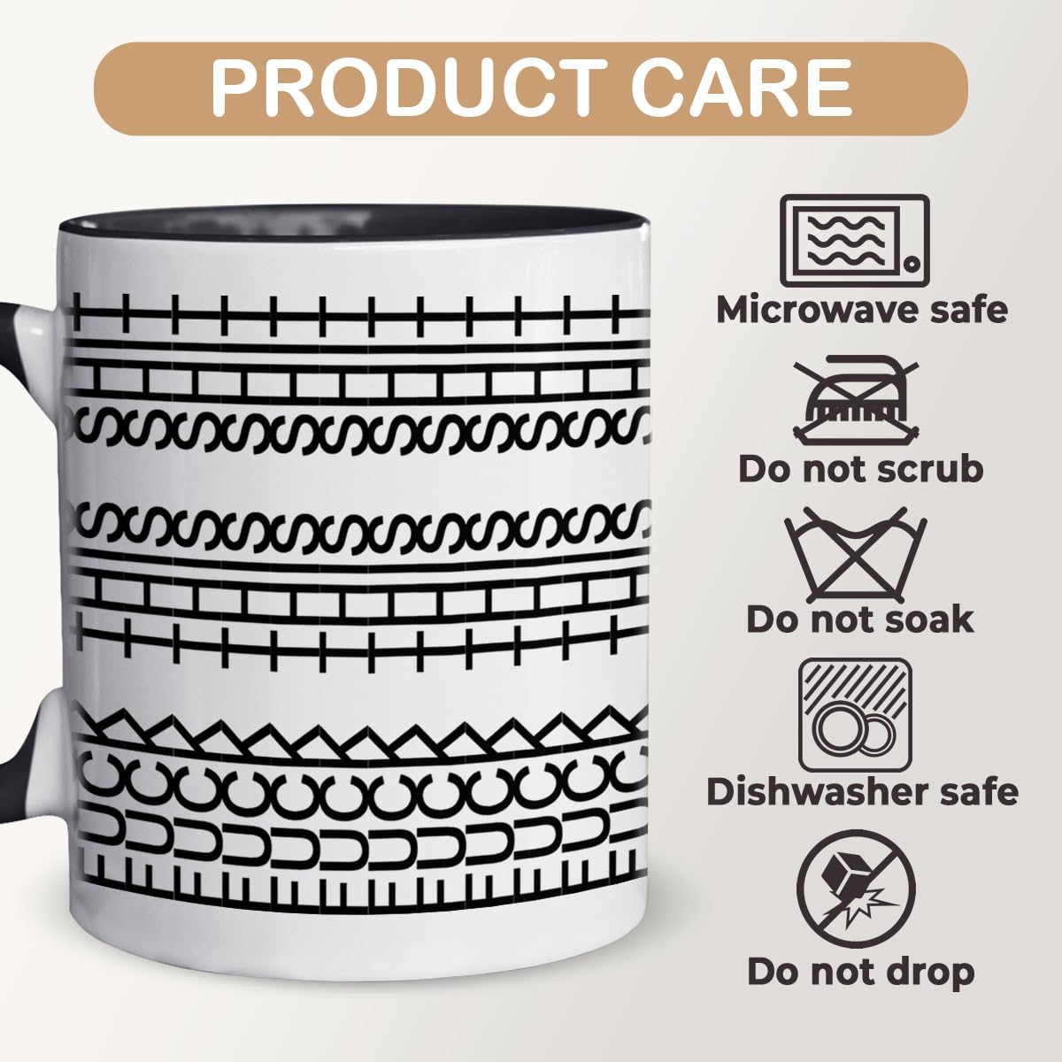 Taza Joy Crafters, cerámica de alta calidad con impresión duradera y colores vivos.