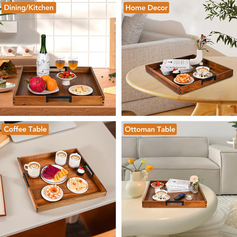 Joy&Grace bandeja ottomán grande para sala y mesa de centro, uso diario y decoración