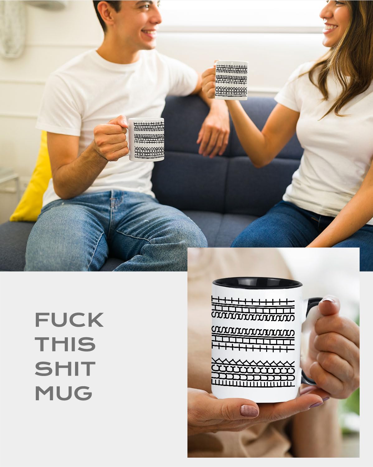 Joybloks taza mensaje oculto desvelado, muestra humor sutil en el escritorio