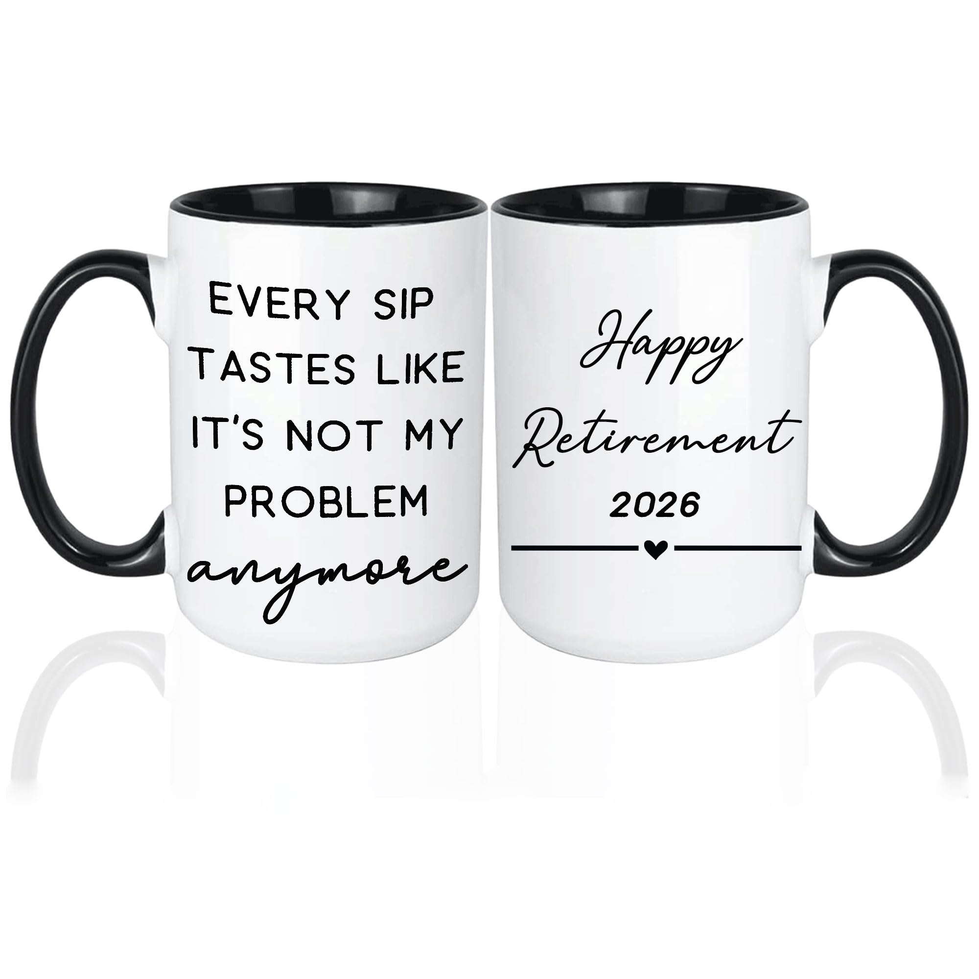 Joybloks taza de retiro, frente con mensaje, ideal para empezar el día con humor.