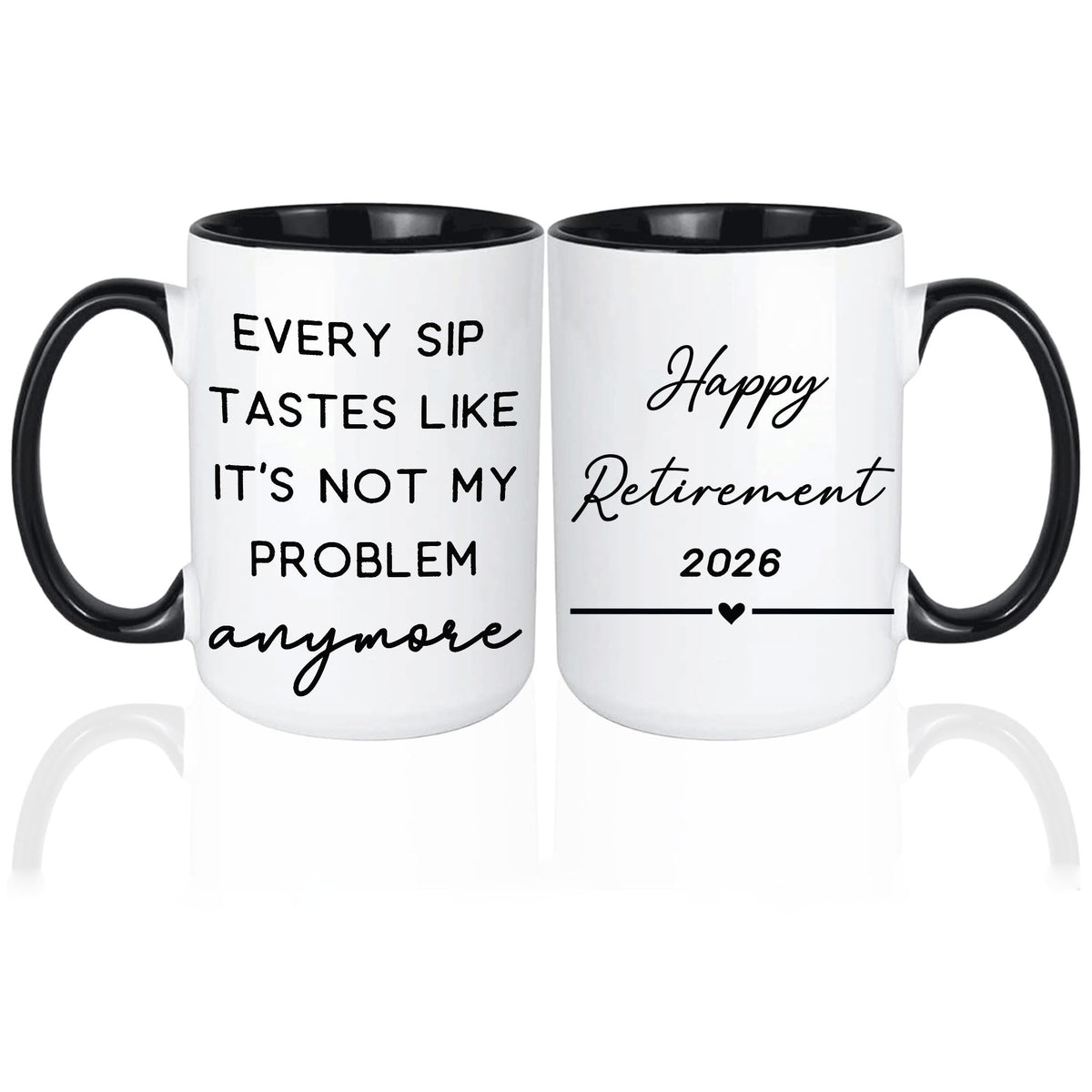 Joybloks taza de retiro, frente con mensaje, ideal para empezar el día con humor.