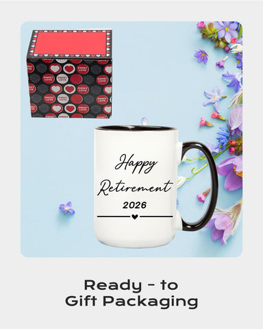 Joybloks taza retiro diseño resistente, regalo listo para entregar.
