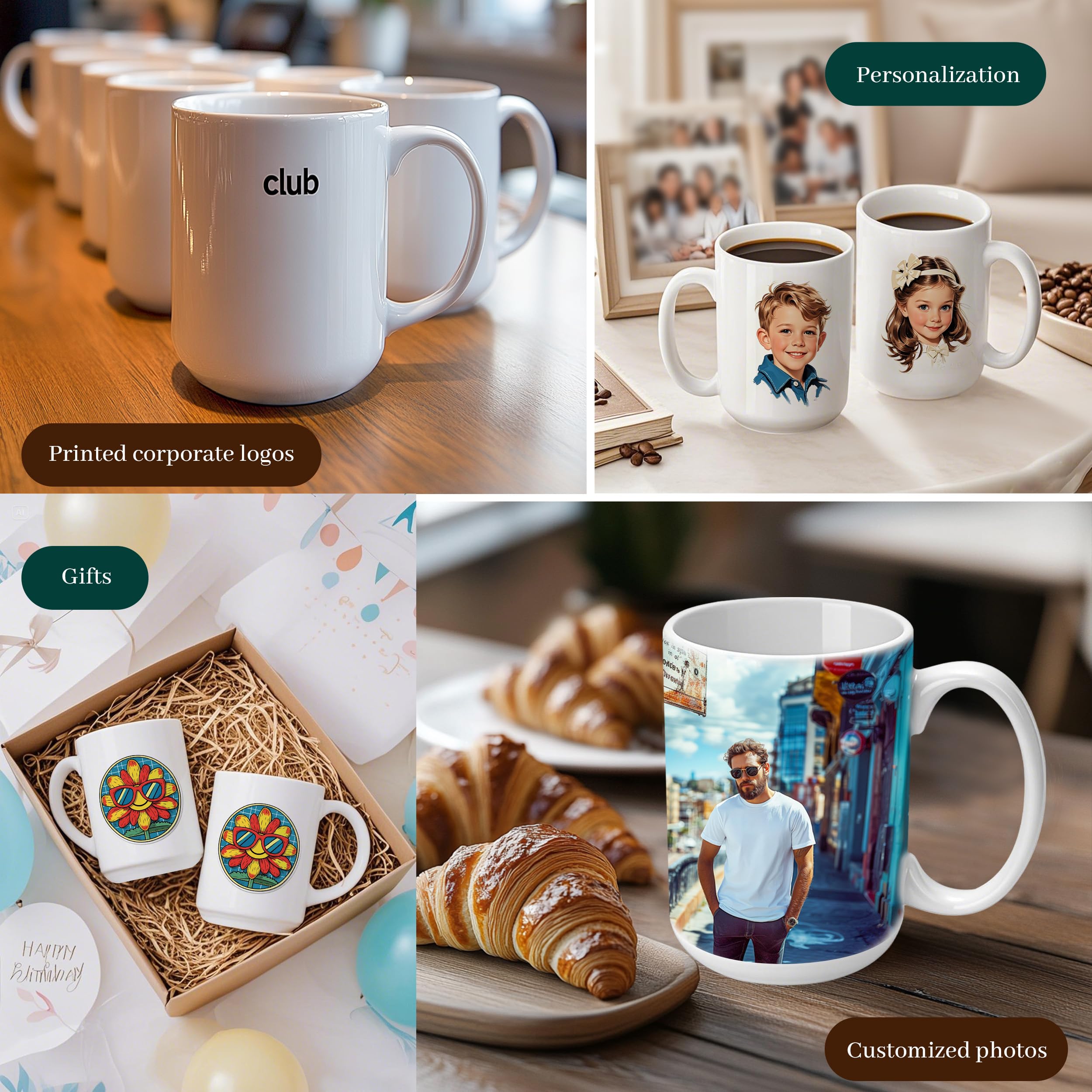 Conjunto Joyclub de 12 tazas sublimación 15 oz para personalizar