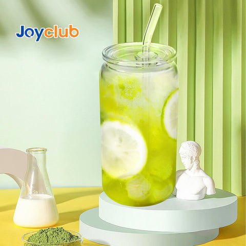 Pajillas de vidrio acrilicas Joyclub, reutilizables para beber con estilo.