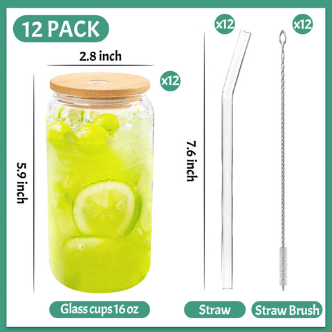 Joyclub: pajitas de vidrio transparentes para bebidas refrescantes