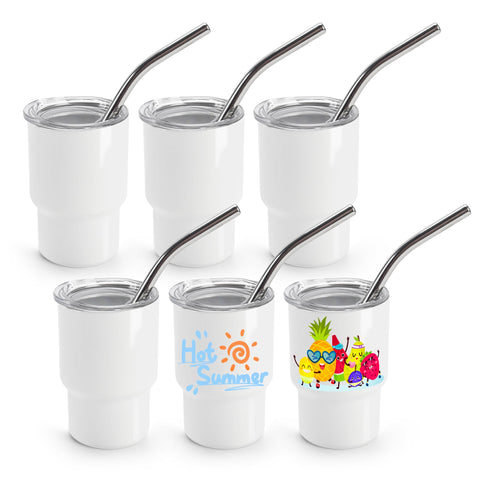 Vaso chupito Joyclub mini 3 onzas con tapa y pajilla, ideal para fiestas discretas.