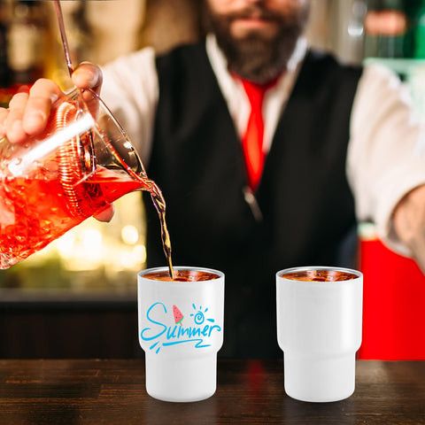 Joyclub vaso chupito pequeño con tapa y pajilla para fiestas.