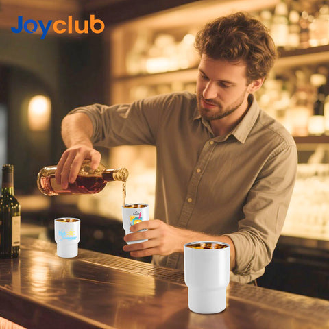Vasos Joyclub para sublimación, permite personalizar como recuerdo de evento.