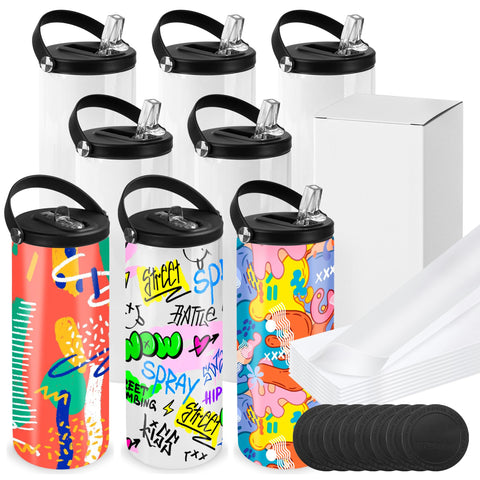 Joyclub 8-pack vasos sublimacion 20 onzas, doble pared para bebidas frías o calientes.