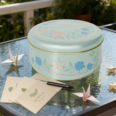 JOYCUBE Lata floral mantiene galletas frescas y deliciosas.