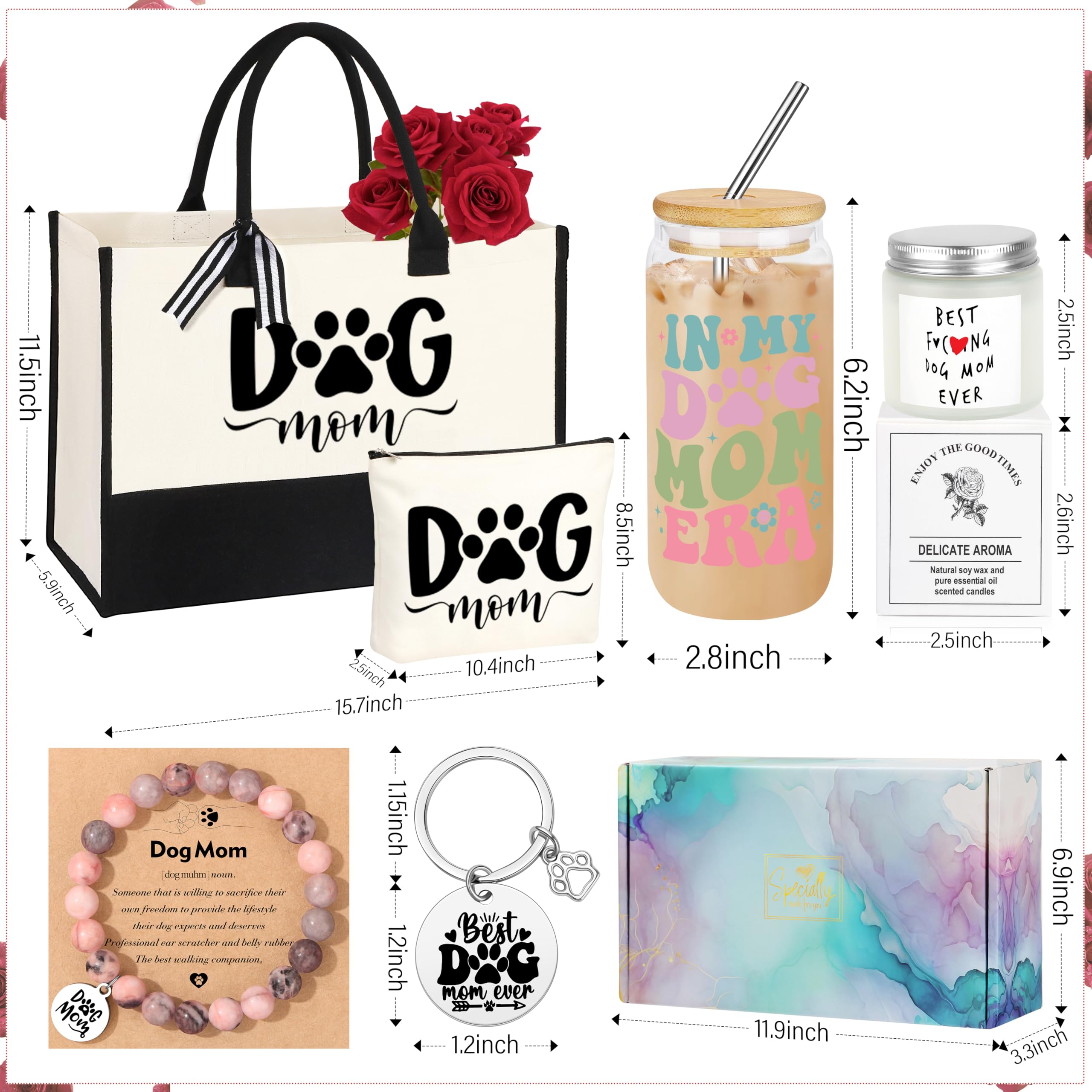 JoycuFF neceser maquillaje con motivos de perro para viajes diarios.