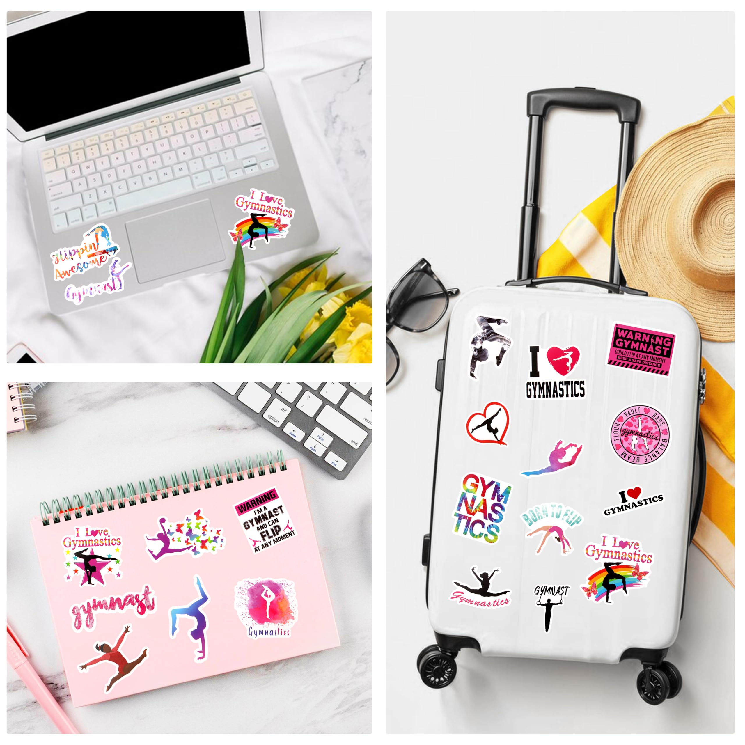 JoycuFF pegatinas gimnasia: decoran cuadernos y botellas con motivos motivadores