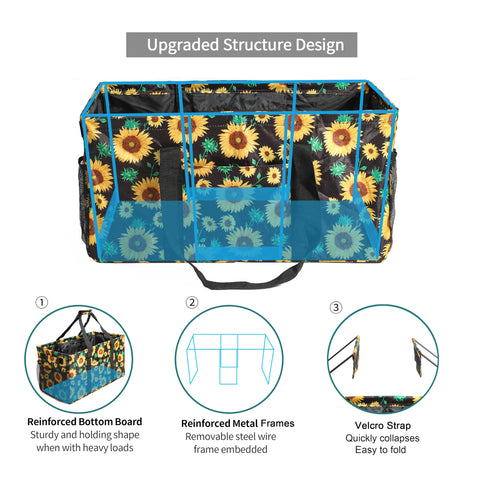 Joyfol Day bolsa tote con estructura metalica mantiene la forma para mayor organización.