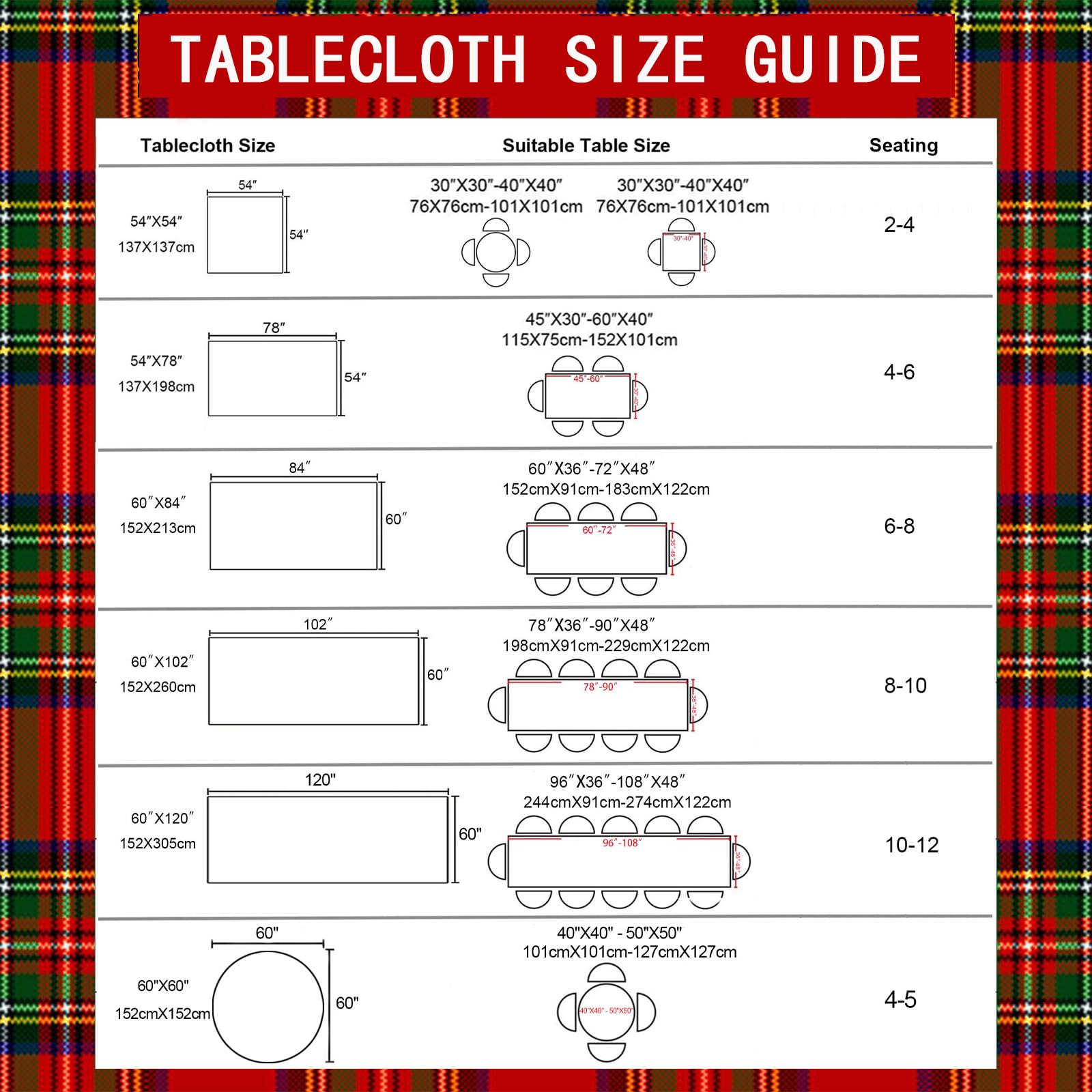 Mantel Joyfol Day rectangular de 54x78 pulgadas.