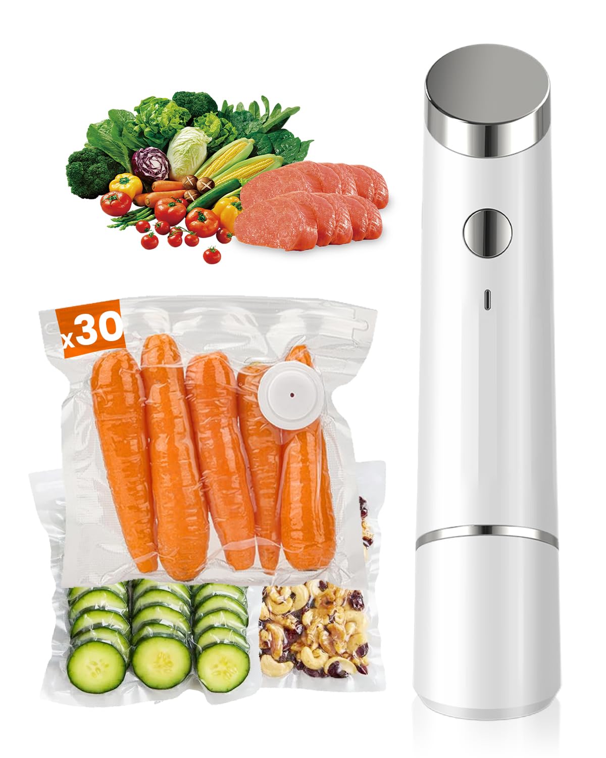Joyful Xinghai Selladora de Vacío Portátil, frontal, sellado rápido para conservar alimentos.