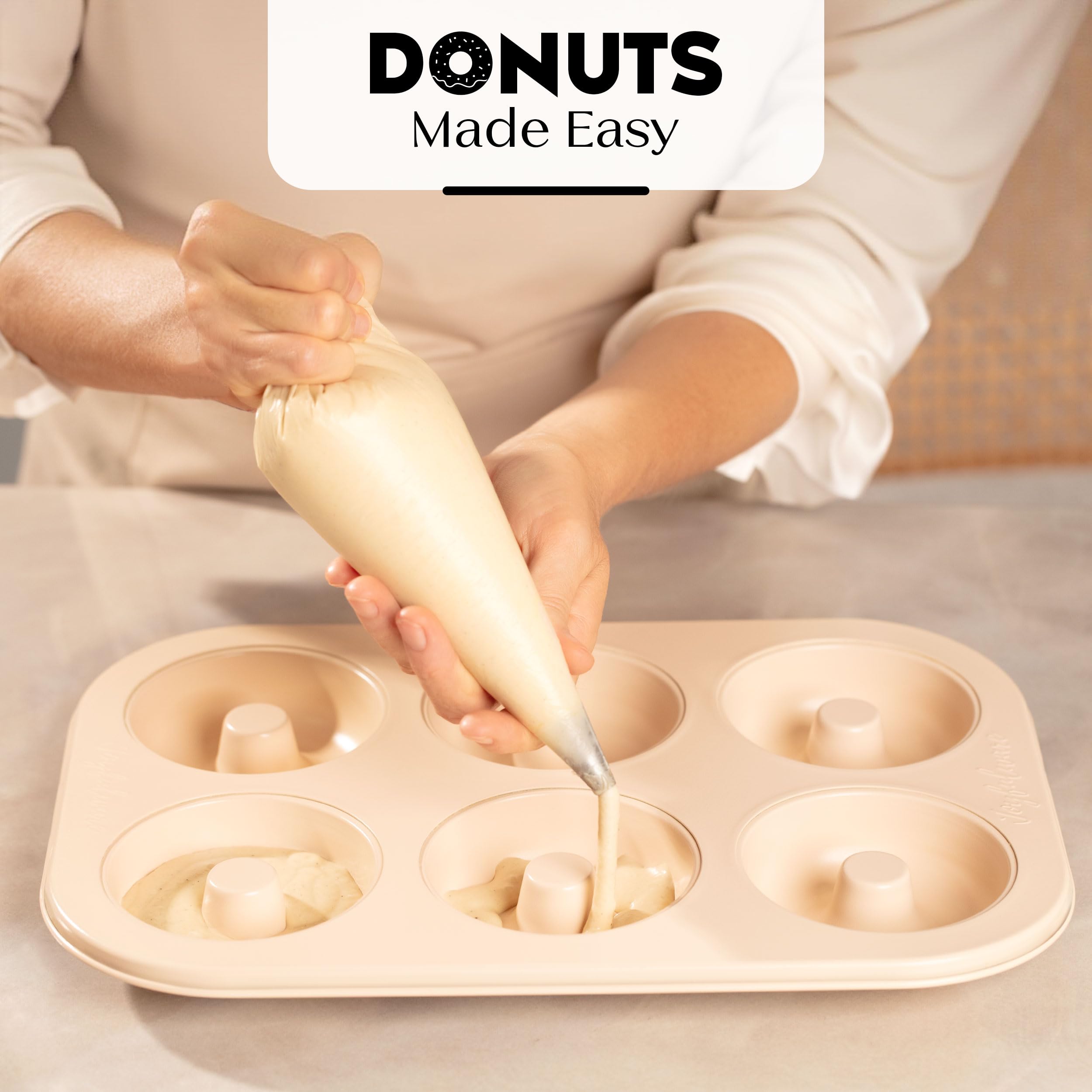 Joyfulware Donas Pan en acero de carbono, resistente para uso repetido