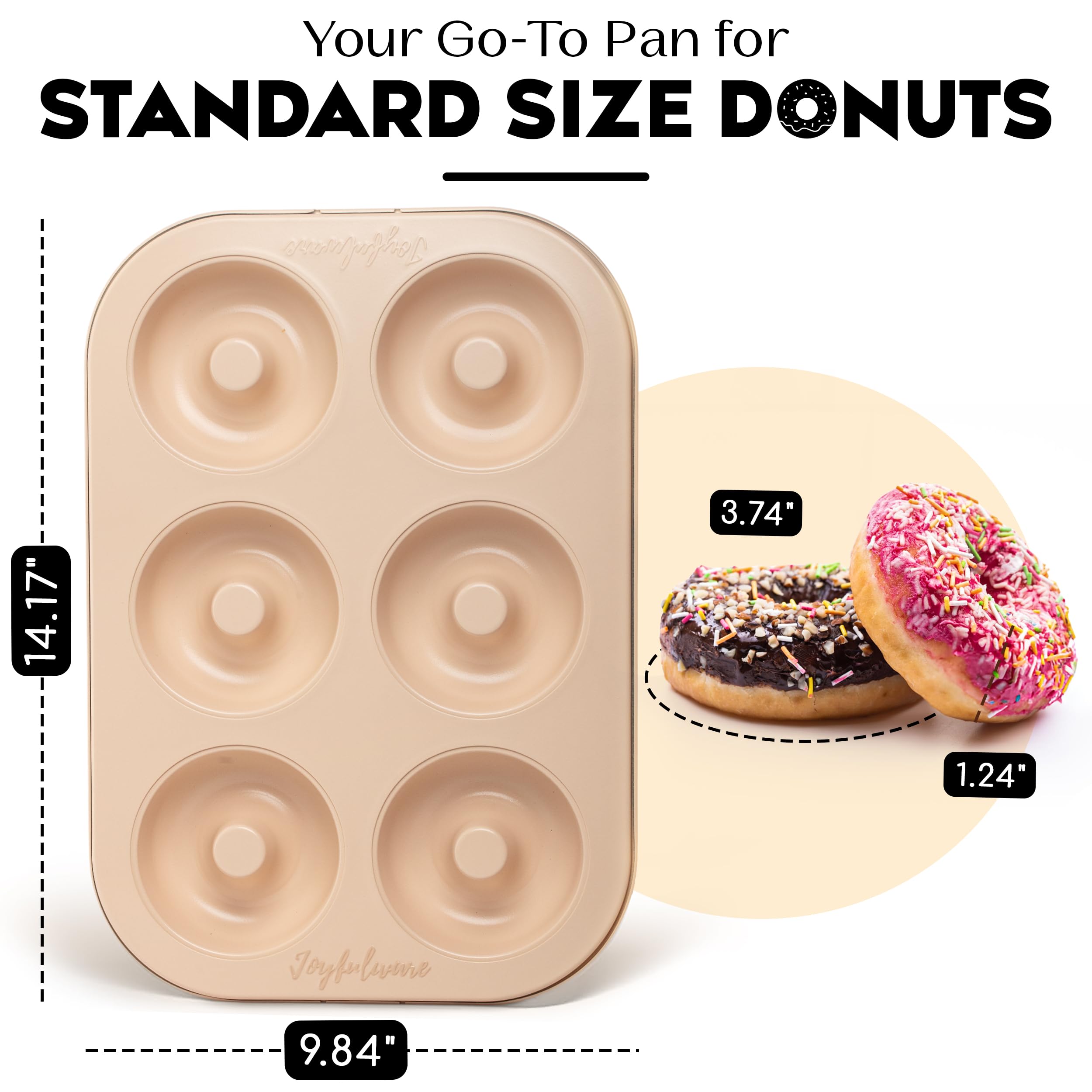 Joyfulware Donas Pan diseño moderno en beige para cocción elegante