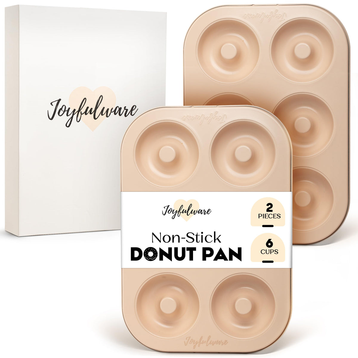 Joyfulware Donas Pan antiadherente de 6 cavidades para hornear rosquitas fácilmente