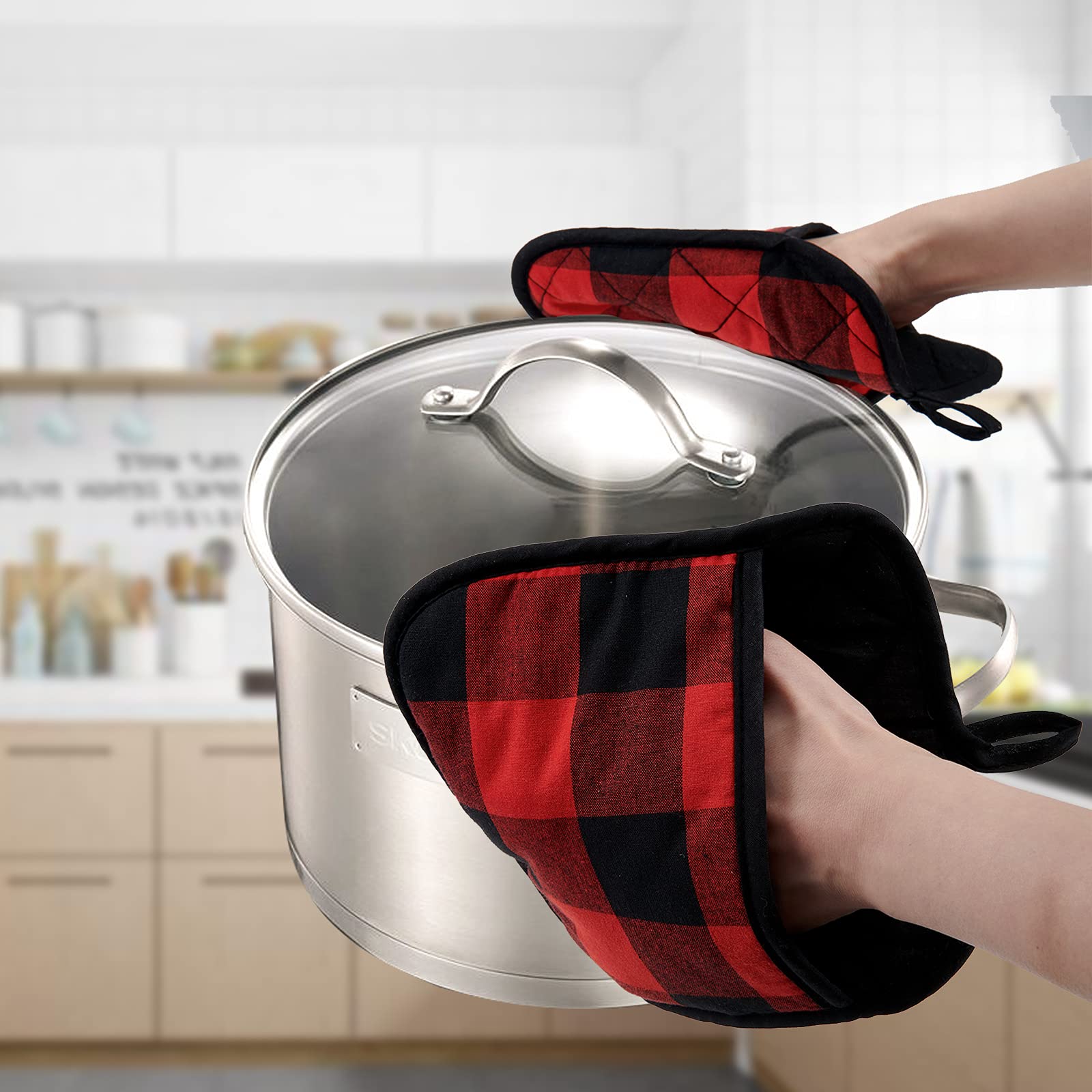 Joyhalo manoplas acolchado protección térmica hasta 400 grados para horno.