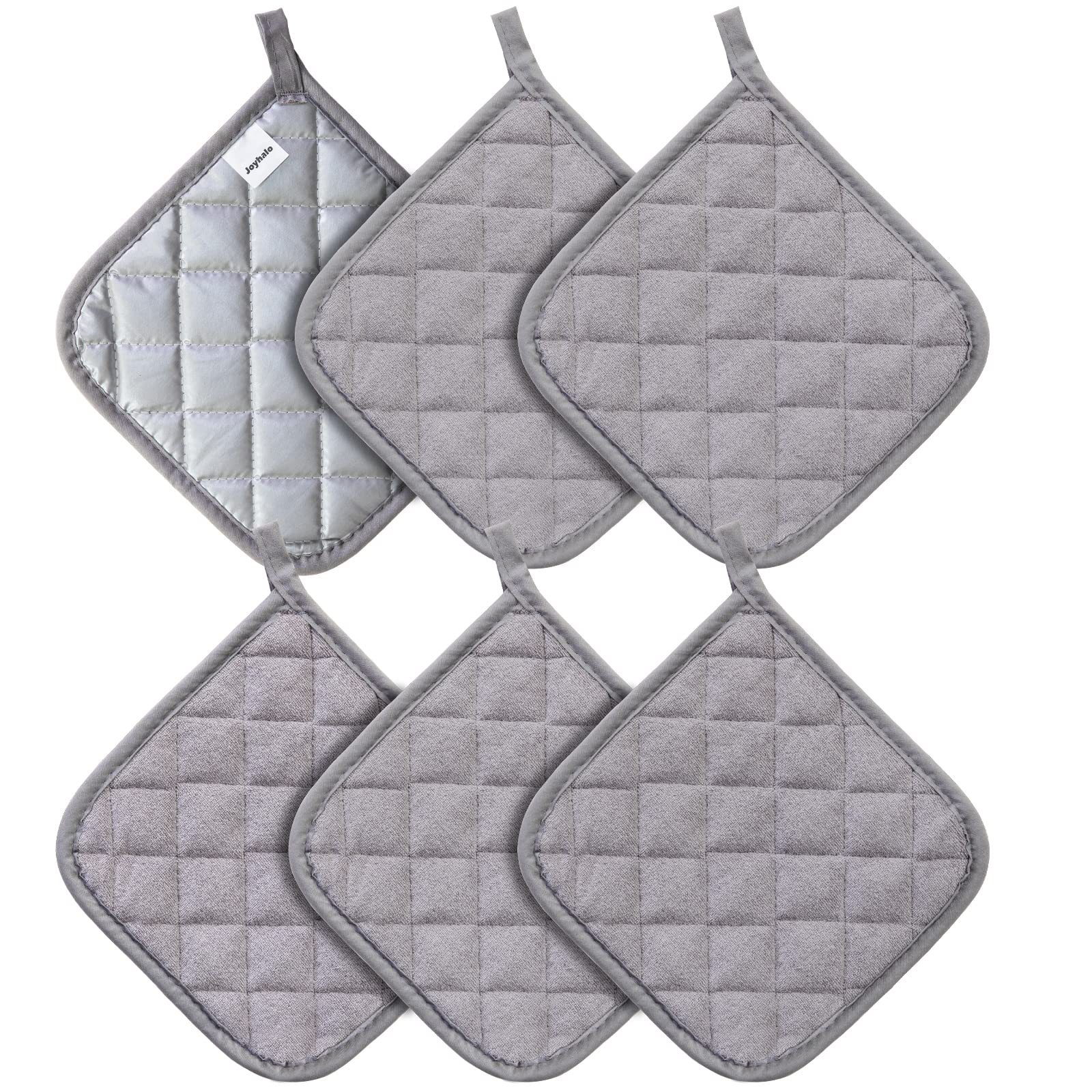 Joyhalo manoplas de cocina, conjunto de seis, protección suave al tacto.