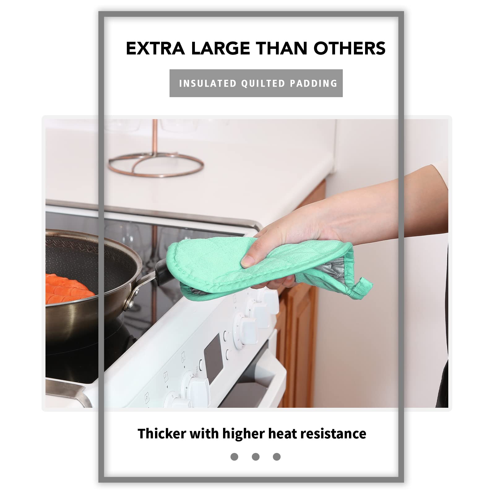 Joyhalo manoplas para cocina, resistencia al calor de hasta 400 grados.