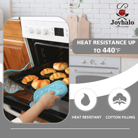 Joyhalo manoplas acolchadas con superficie antideslizante para horno.
