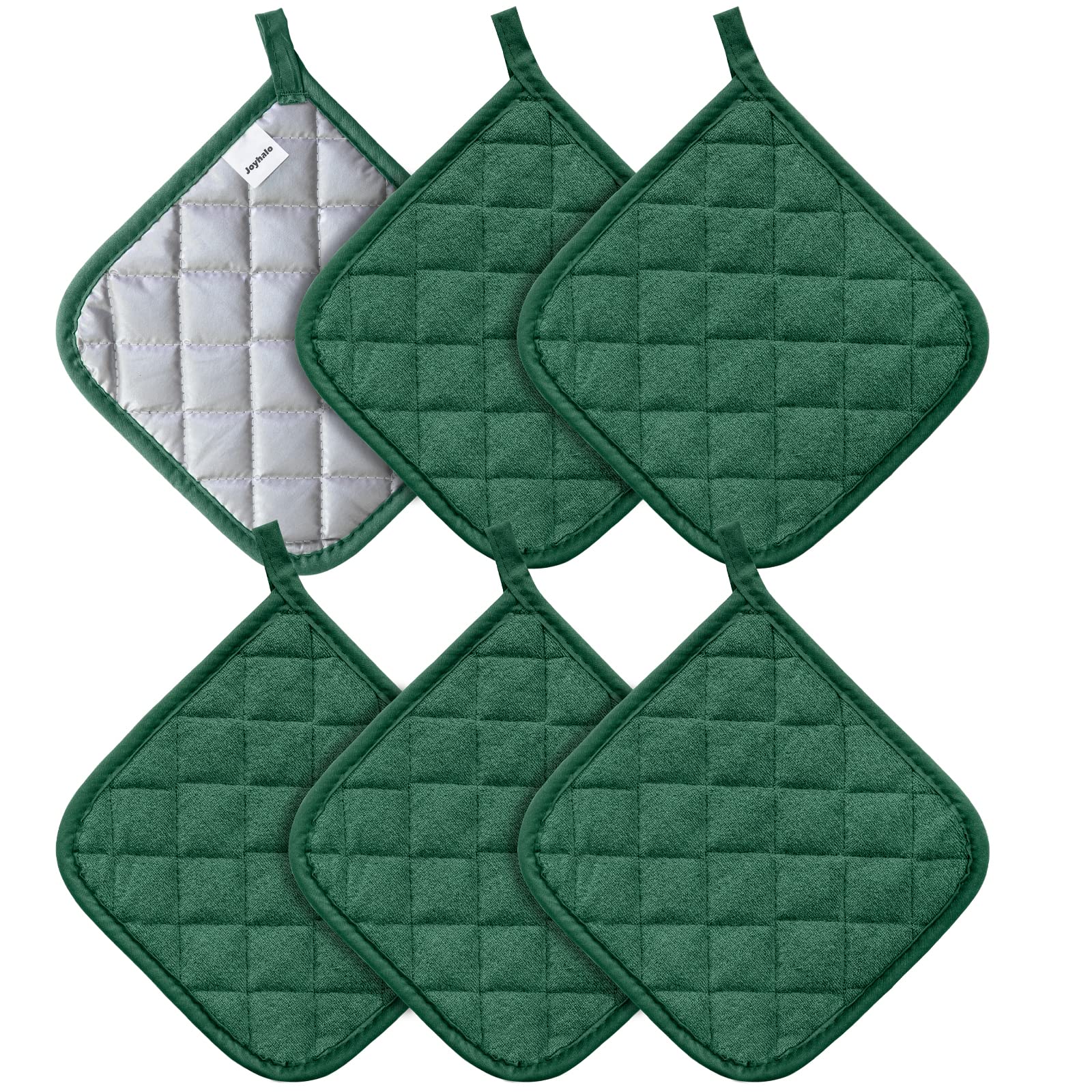 Joyhalo pack de 6 manoplas de cocina para manipular ollas calientes sin resbalones.