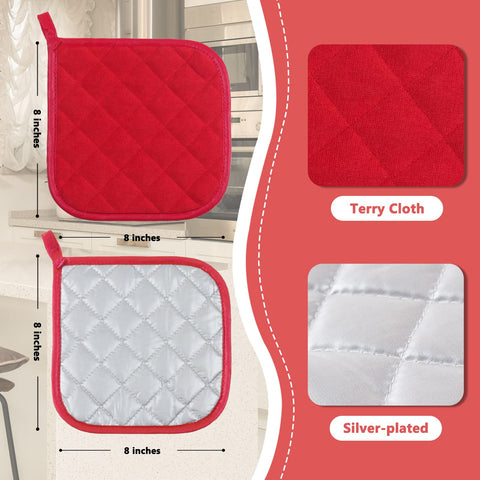 Guantes de JoyHalo de tejido terry para mayor protección en la cocina.