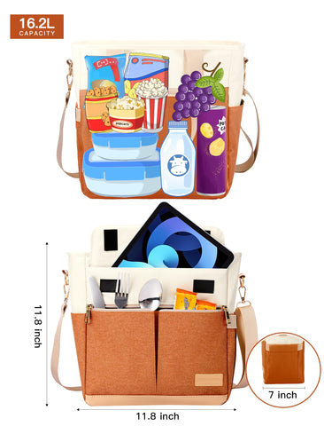 JOYHILL bolsa-almuerzo con correa de hombro para transporte cómodo.