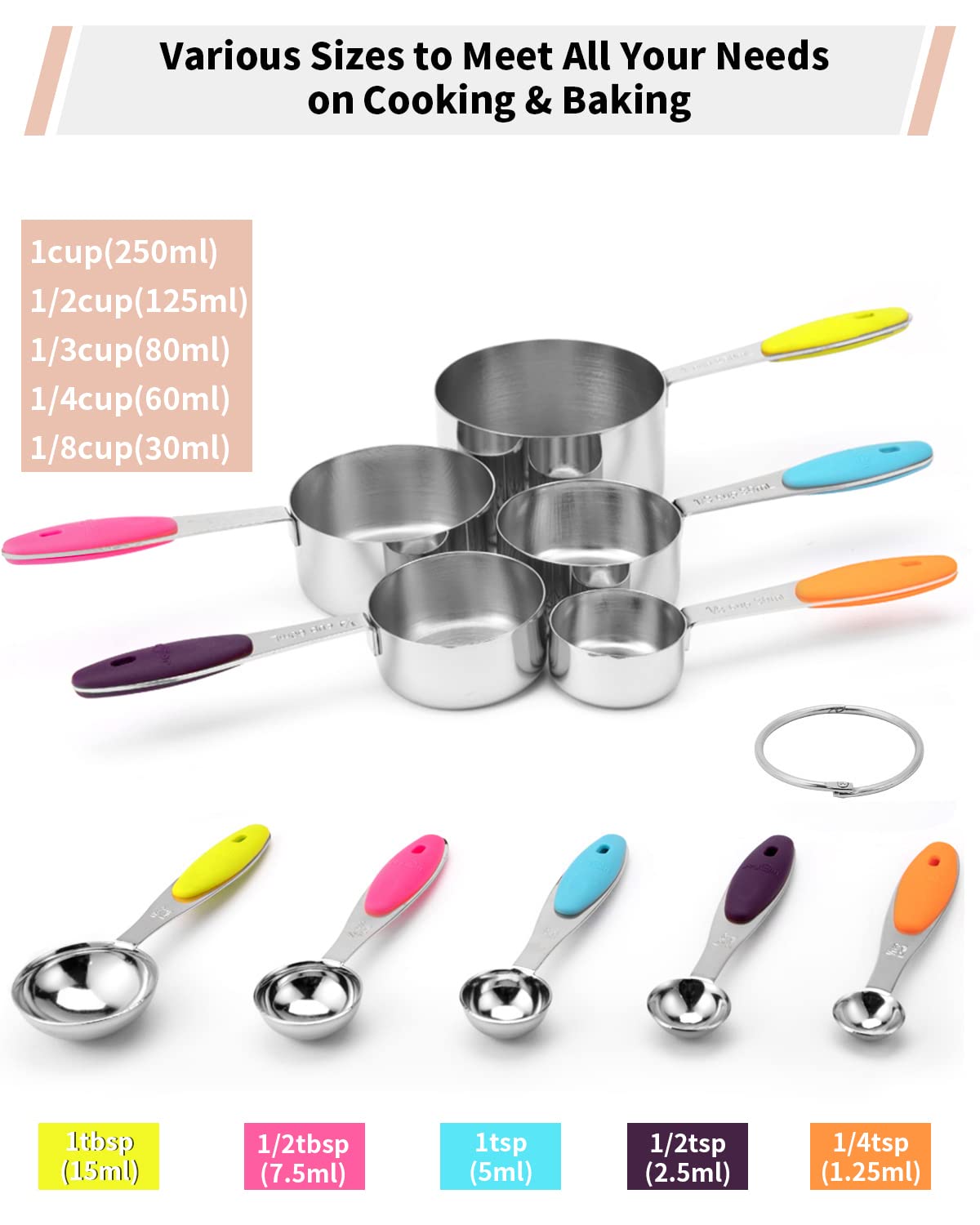 Joyhill mangos de silicona ergonómicos para un agarre seguro durante la cocción