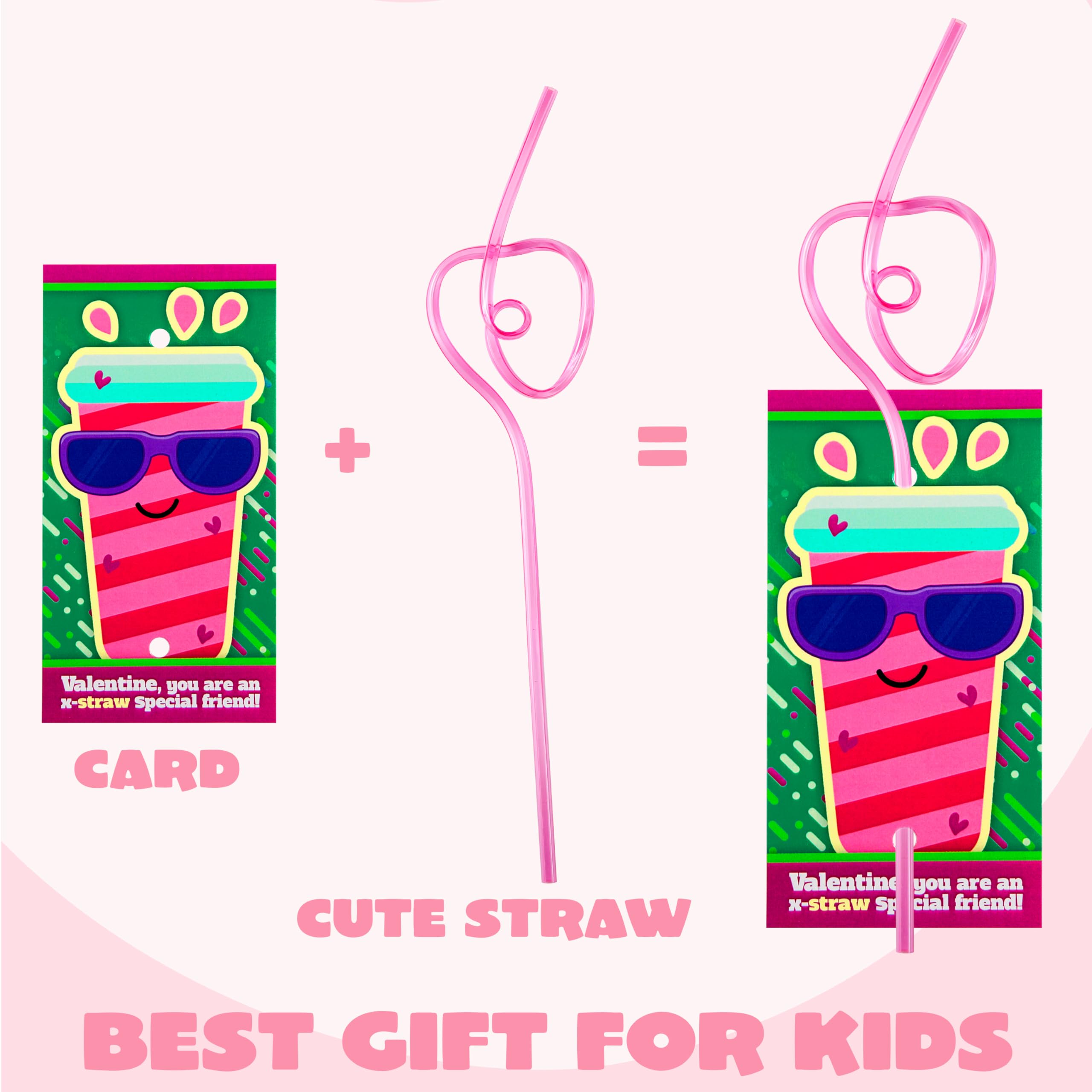 Pajitas JOYIN para fiesta de San Valentín, colores y diseños divertidos.