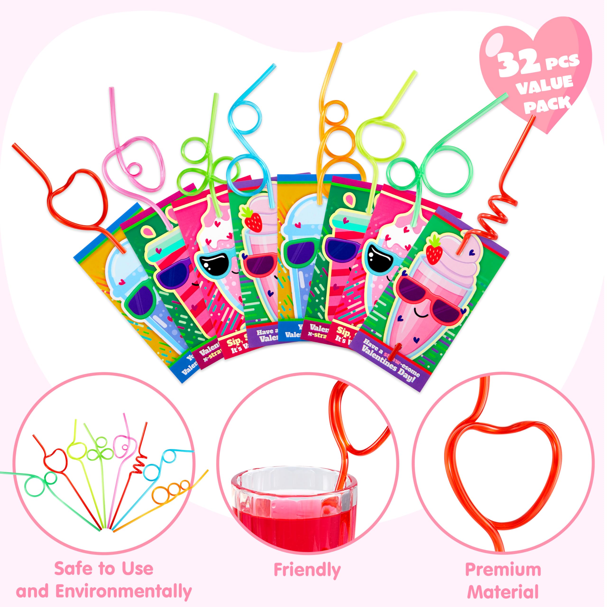 Conjunto JOYIN de pajitas para clase y regalos, opción divertida para actividades.