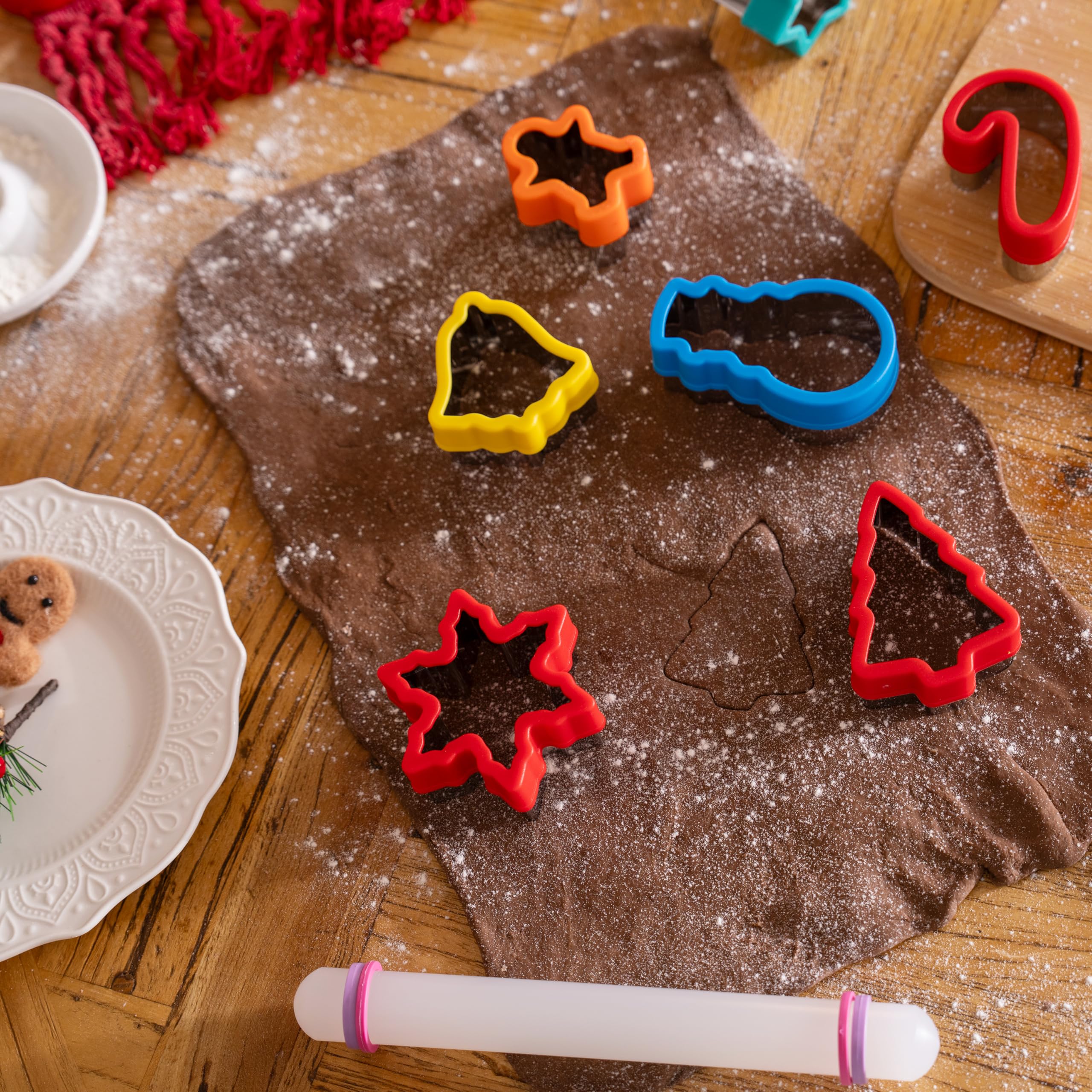 JOYIN cortadores: arbol navidad, crea figuras festivas para la mesa.