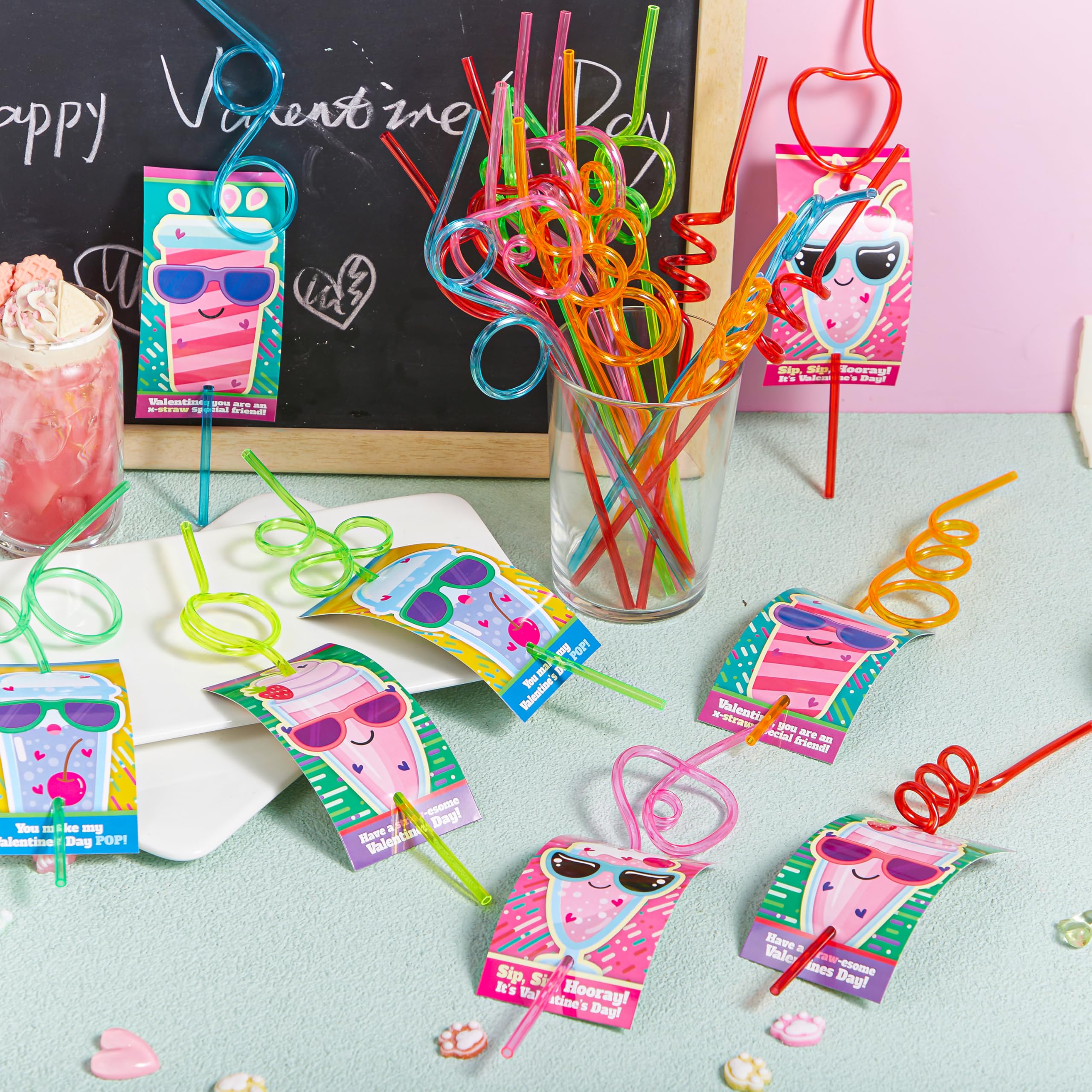 Empaque JOYIN de 32 pajitas, organización y practicidad para eventos.