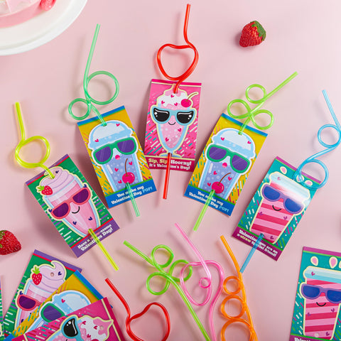Pajitas reutilizables JOYIN en colores vibrantes para fiestas y aulas.