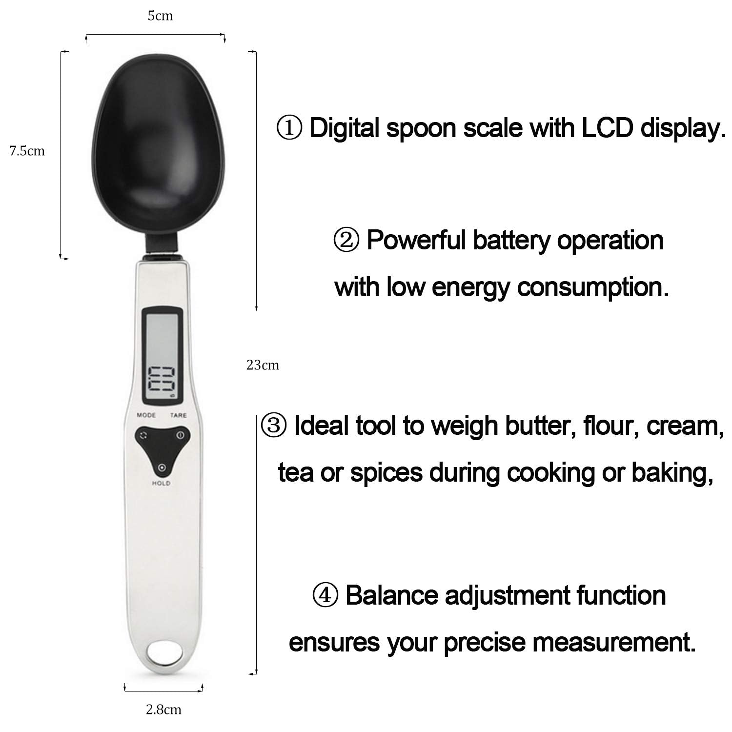 JOYIT balanza con pantalla LCD grande para medir con facilidad
