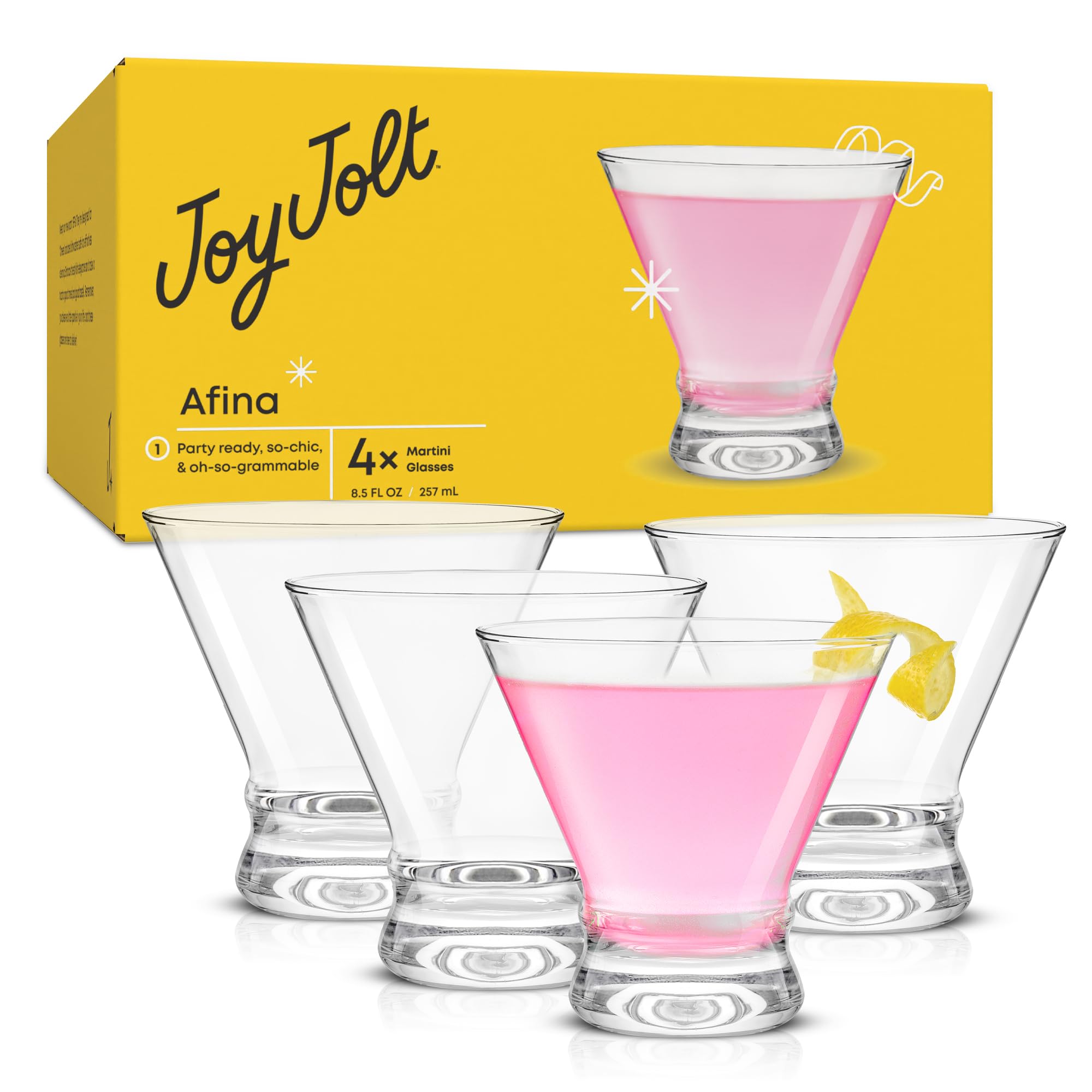 JoyJolt Afina base pesada que ofrece mayor estabilidad en la mesa.