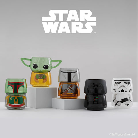 JoyJolt colección Guerra de las Galaxias, vasos decorativos y funcionales.
