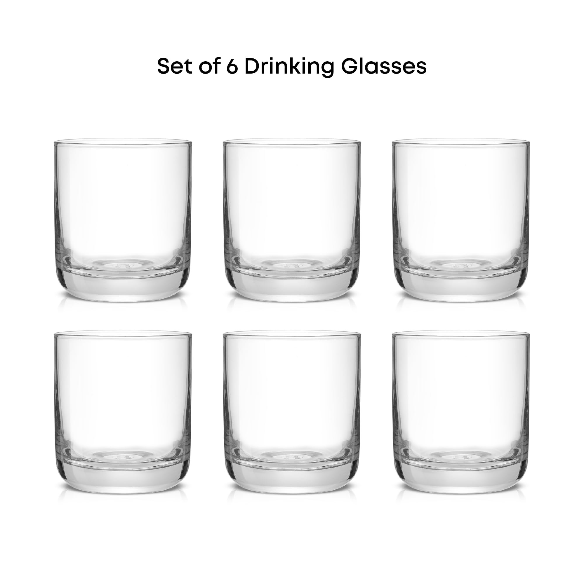 Conjunto de 6 vasos JoyJolt Faye cristal, diseño elegante para cócteles y whisky.