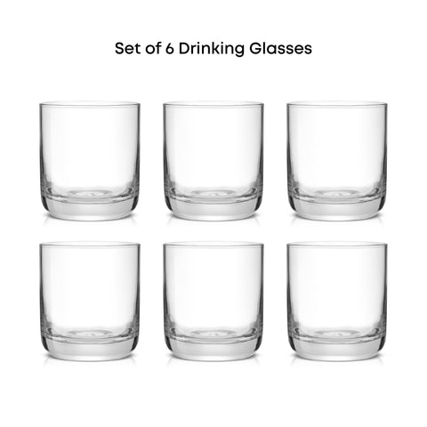 Conjunto de 6 vasos JoyJolt Faye cristal, diseño elegante para cócteles y whisky.