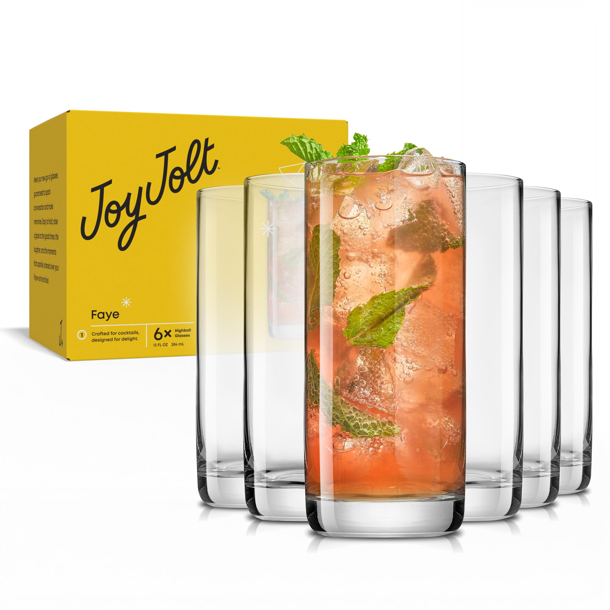 Set de bar JoyJolt Faye de 6 vasos para reuniones.