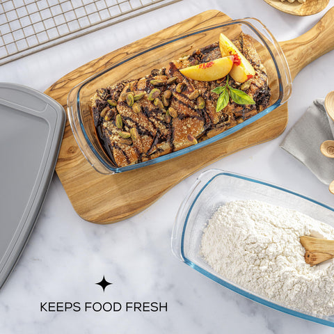 JoyJolt, bandeja de vidrio resistente al calor para hornos
