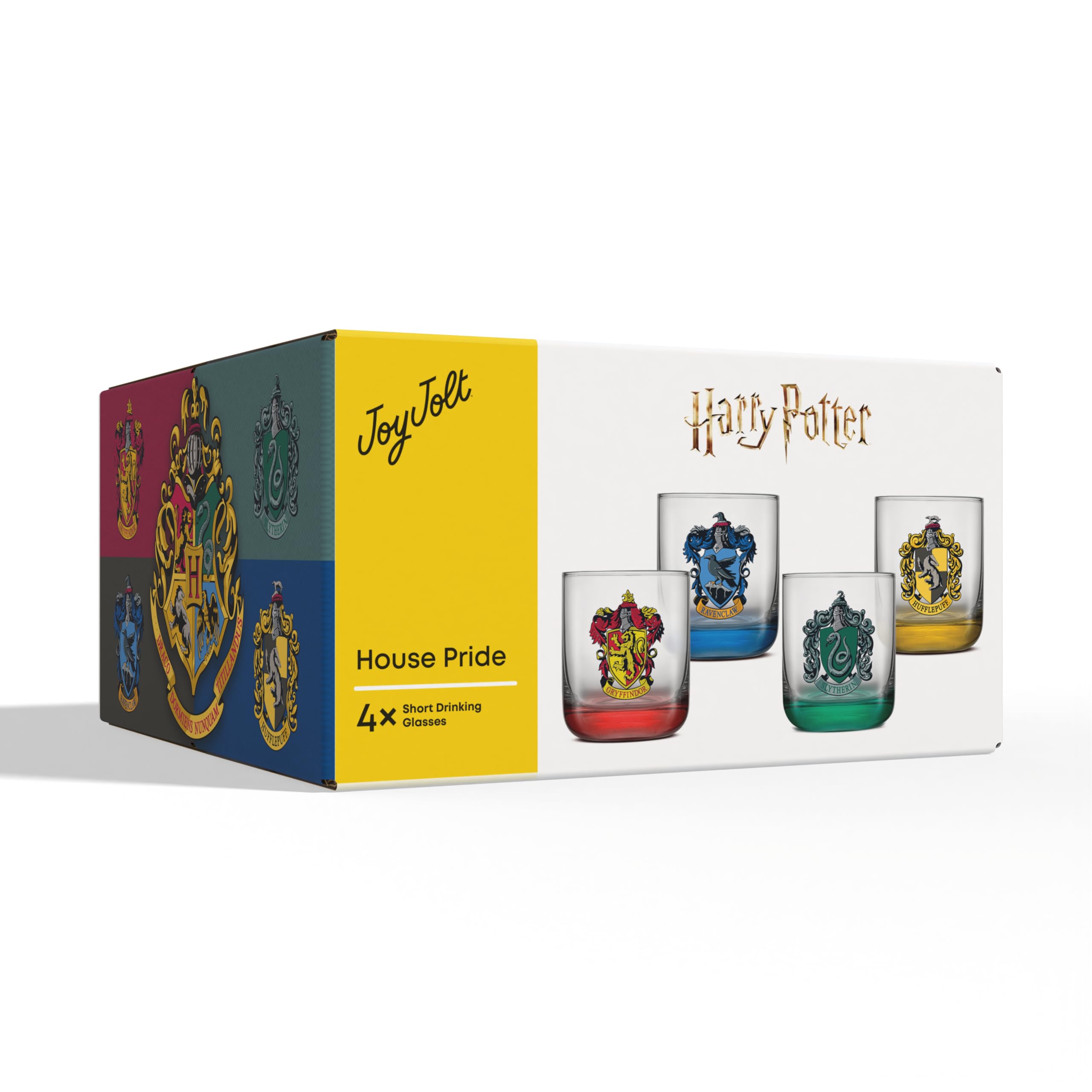 Vaso JoyJolt con base colorida Ravenclaw, añade carácter a cada sorbo.